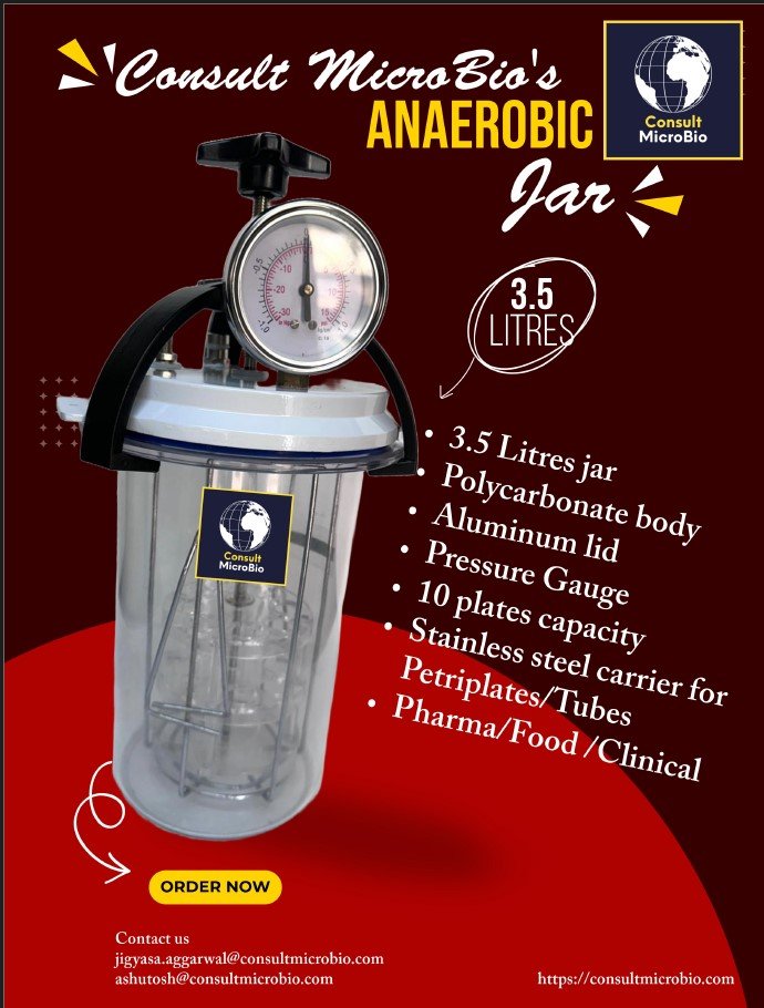 Anaerobic Gas Generation Jar 3.5 L with Pressure Gauge